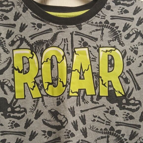 ⭐️5/$25 SALE 365 KIDS Garanimals Boys Dinosaur "ROAR" Tshirt SIZE 6, GRAY/BLACK - Picture 2 of 6